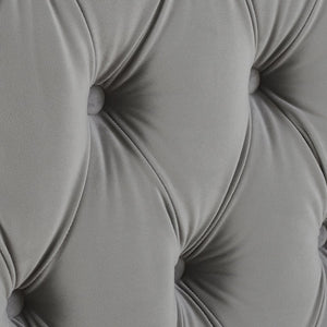 English Elm Jennifer Taylor Home - Brooklyn Elegant Opal Grey Velvet Tufted Bed Set With Wingback Design For Luxurious Bedroom Style B2719P238194