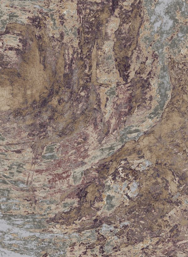 English Elm Artistic Abstract Rust Tone Large Area Rug Low Pile Living Room Dining Floor Accent B186P428932