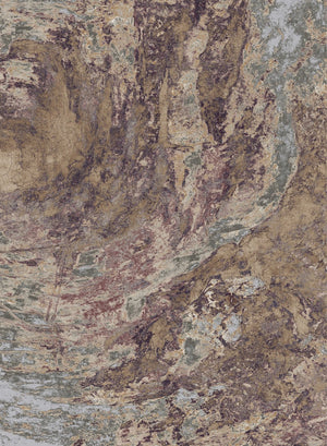 English Elm Artistic Abstract Painterly Area Rug Low Pile Machine Made for Living or Dining Rooms B186P428931