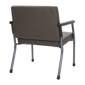 OSP Home Furnishings Bariatric Guest Chair with Reinforced Metal Frame and Pu Arms for Medical Waiting Rooms Java BC9602-R102