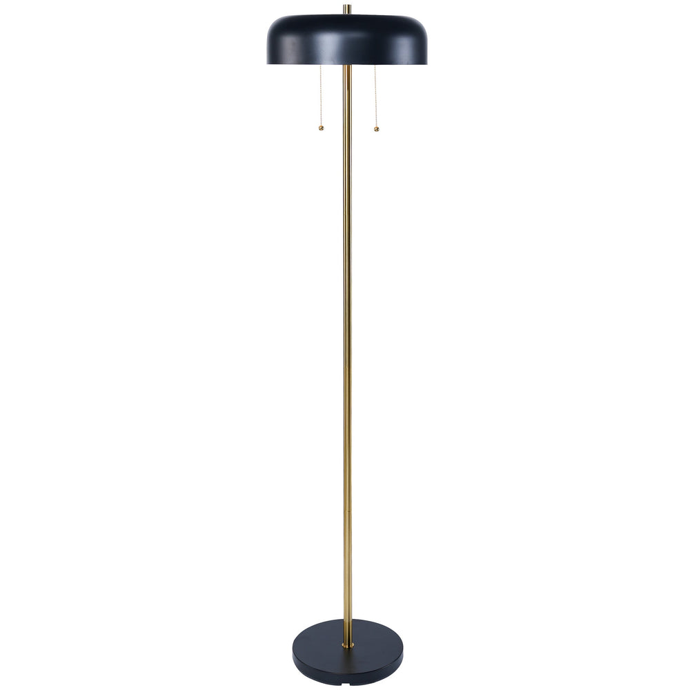 English Elm Ashcroft Furniture - Modern Floor Lamp - Sleek Vesper Design In Black & White For Cozy Living Room, Bedroom & Office Use B183P315090
