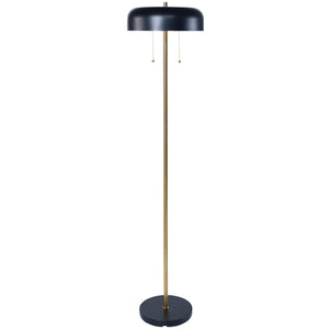 English Elm Ashcroft Furniture - Modern Floor Lamp - Sleek Vesper Design In Black & White For Cozy Living Room, Bedroom & Office Use B183P315090