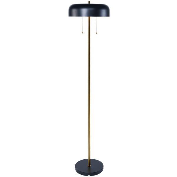 English Elm Ashcroft Furniture - Modern Floor Lamp - Sleek Vesper Design In Black & White For Cozy Living Room, Bedroom & Office Use B183P315090
