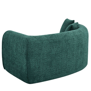 English Elm 110" Curved Modular Sectional Sofa Low Profile Foam Cushions for Contemporary Living Blue,Green N767P366011G