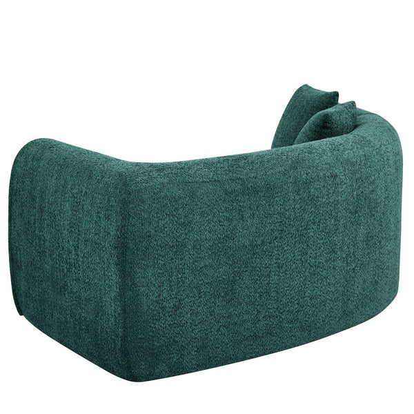 English Elm 110" Curved Modular Sectional Sofa Low Profile Foam Cushions for Contemporary Living Blue,Green N767P366011G