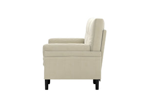 English Elm Ivory Multi-Functional Adjustable Sofa - Stylish Loveseat, Recliner & Cozy Guest Bed Solution W570P195334