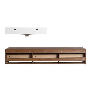 English Elm 60 Inch Wall-Mounted Bathroom Vanity With Resin Sink, Soft-Close Drawers & Floating Design Charm W999S00258