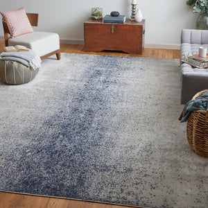 Feizy Rugs Astra Abstract Watercolor Rug – Elevate Your Space With Luxurious Metallic Designs And Soft Texture Blue,Ivory Polyester,Polypropylene Ara39l2fivyblup18