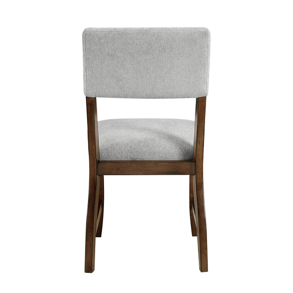 English Elm Contemporary High Back Chenille Dining Chairs Solid Wood Frame Upholstered Set Brown,Gray B011P439061