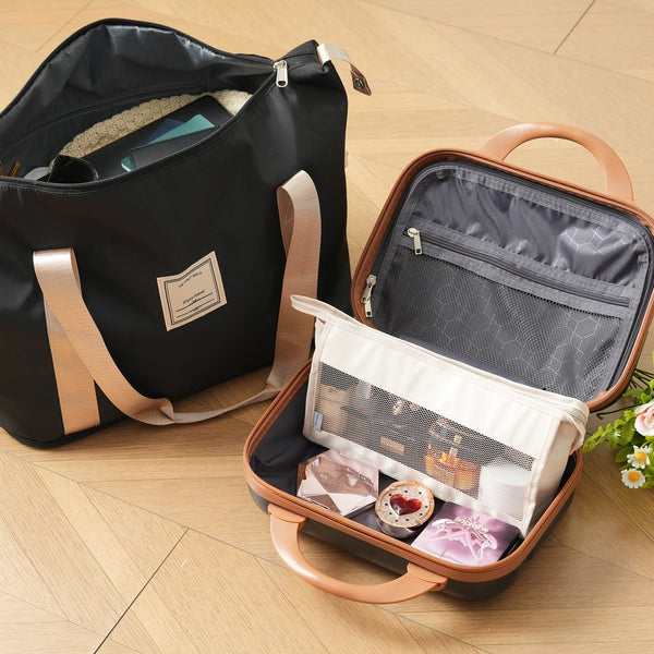 English Elm Hardshell Abs Four Piece Spinner Luggage Set with Tsa Lock and Packing Cubes N730P262653B