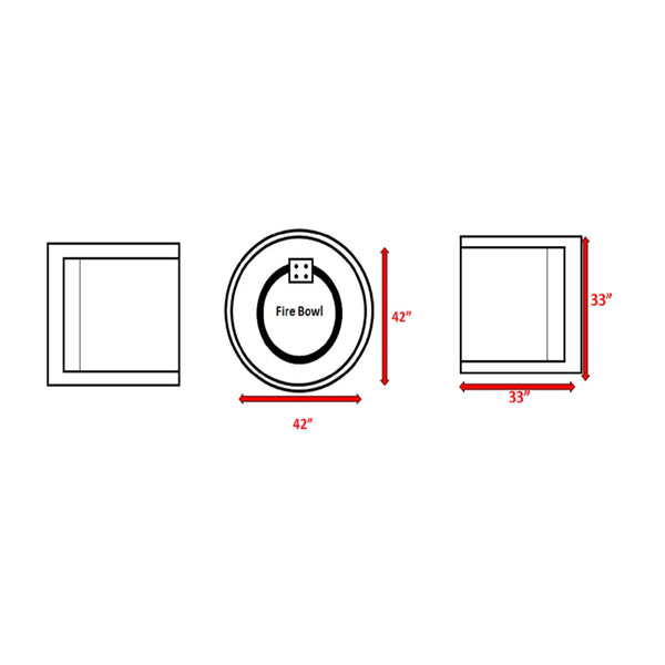 English Elm Fully Assembled Patio Conversation Set For 2 With Fire Pit & Plush Cushions – Perfect For Cozy Moments! B120S00143