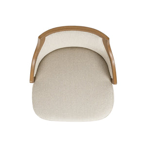 English Elm Jennifer Taylor Home - Bahama 30" Cane Rattan High-Back Swivel Bar Stool – Handcrafted Rubberwood, Wool-Poly Blend Upholstery, Brass Footrest Beige B2719P395567