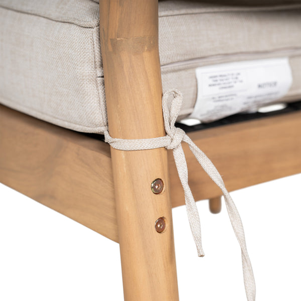 English Elm Christopher Knight Home® - Verona Outdoor Club Chairs Set Of 2 - Stylish Acacia Wood, Beige Cushions & Black Rope Accents N775P309256B