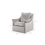 Madison Park Deanna Transitional Upholstered Swivel Accent Chair MP103-0480 Grey