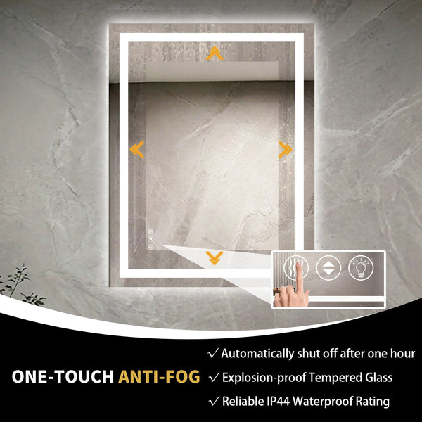 English Elm 24" X 32" Led Vanity Mirror with Dual Lighting Anti-fog Dimmable 3 Color Modes W1920P493131