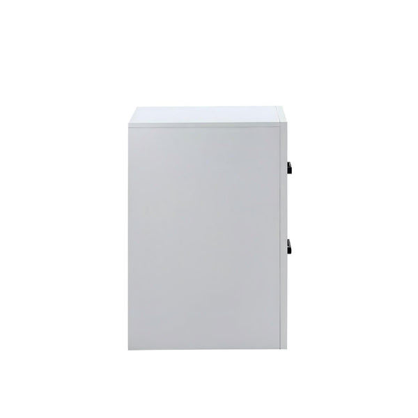 English Elm Morris 2-Drawer Nightstand with V-Shape Embossed Fronts, Dovetailed Drawers & Removable Handles White 27.8 L x 22.13 W x 18.9 H B078P408785