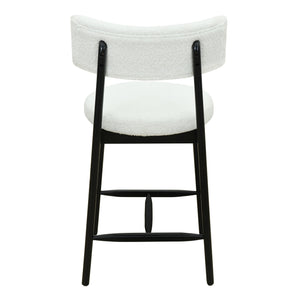 English Elm Christopher Knight Home® - Mid Century Modern Counter Stool Set Of 2 - Stylish Black & Beige, Ergonomic Design & Comfort N771P205427B