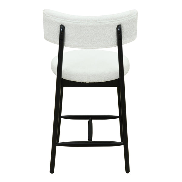 English Elm Christopher Knight Home® - Mid Century Modern Counter Stool Set Of 2 - Stylish Black & Beige, Ergonomic Design & Comfort N771P205427B