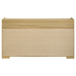 English Elm Lincoln 6-Drawer Dresser - Modern Two-Tone Design With Natural Wood Trim For Stylish Bedroom Storage B062P378411