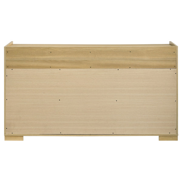 English Elm Lincoln 6-Drawer Dresser - Modern Two-Tone Design With Natural Wood Trim For Stylish Bedroom Storage B062P378411