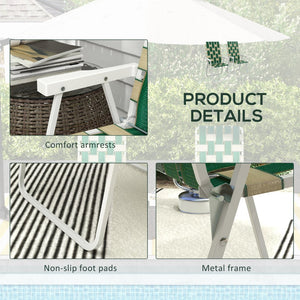 English Elm Outsunny Set Of 2 Portable Folding Chairs - Comfortable Outdoor Seating For Camping, Beach & More! W2225P174090-GIGA