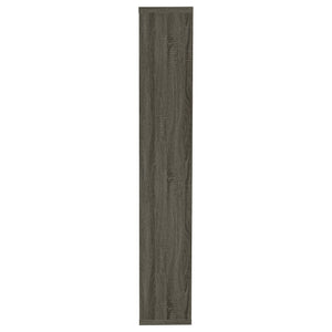 English Elm Geometric Bookcase with 7 Open Shelves for Home Decor, Modern Sturdy Engineered Wood Accent Tower Gray 71.88 L x 14.14 W x 8.87 H B011P305618