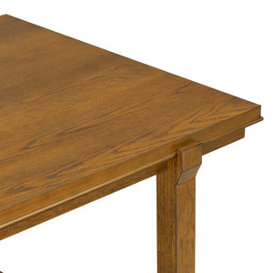 English Elm Trexm Farmhouse Dining Set Seats Six Oak Veneer Table Mixed Chairs Bench Included Beige,Walnut ST000156AAD
