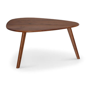 English Elm Triangular Solid Walnut Nesting Tables Two Piece Set for Modern Living Rooms B353S00015