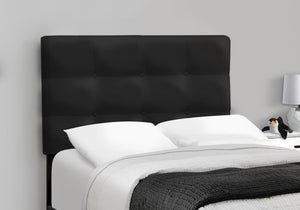 English Elm Bed, Twin Size Upholstered Velvet Platform Bed Frame with Tufted Headboard and Sturdy Slats Black 45 L x 26 W x 4 H B2710P219526