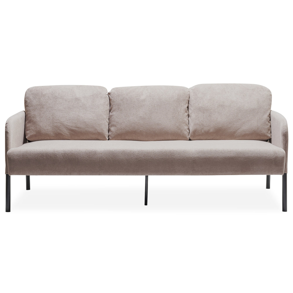 English Elm 3 Seater Polyester Upholstered Sofa Compact Modern Couch for Apartment Living W1164P239083