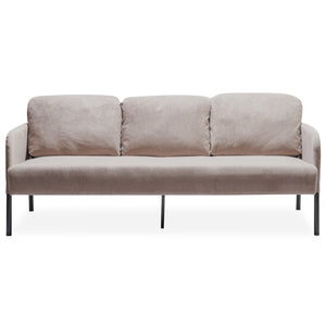 English Elm 3 Seater Polyester Upholstered Sofa Compact Modern Couch for Apartment Living W1164P239083