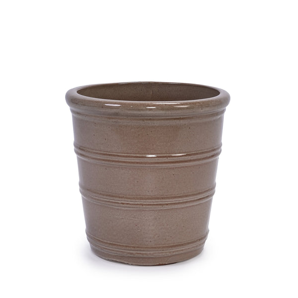 English Elm 3 Pieces Ceramic Flowerpot Set - Handcrafted Antique Yellow Planters For Garden, Patio & Indoors W3273P321529