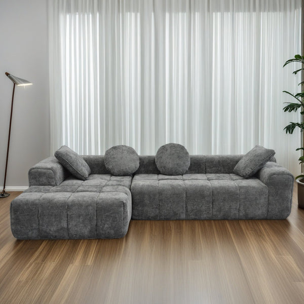 English Elm Modern Chenille Tufted Sleeper Sofa with Usb Port and Storage for Guest Rooms W1183S00009