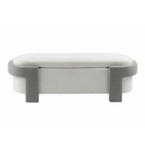 Christopher Knight Home® - Noble House - Large Versatile Storage Ottoman Bench: Spacious, Durable, And Stylish For Any Room ,White With Light Grey(51"*20"17")