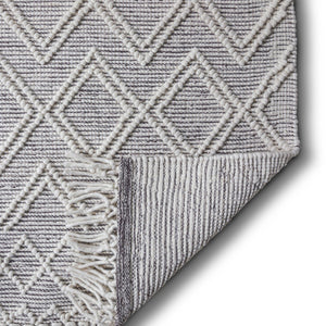 English Elm Jeffers 8 x 10 Area Rug Brown Ivory Handwoven Diamond Pattern Wool Blend 0.5" Thick Indoor B136P188396