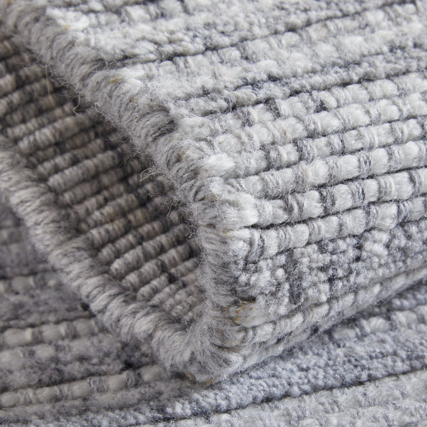 Feizy Rugs T34t8018 Highview Handwoven Polyester Rug - Modern Striped Design With Textured Depth For Stylish Spaces Gray,Ivory Polyester T34t8018gry000f00
