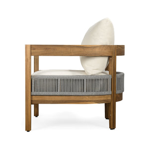 English Elm Christopher Knight Home® - Porto Outdoor Club Chair - Elegant Rope-Woven Design, Weather-Resistant, Perfect For Patios & Pools N773P218421B