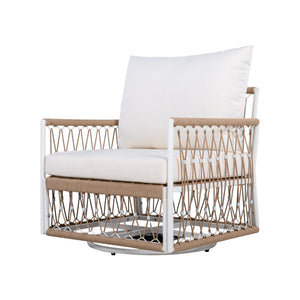 English Elm Christopher Knight Home® - [Set Of 2] 360° Swivel Bohemian Lounge Chairs - Handwoven Rope, Waterproof Cushions, Stylish Patio Comfort N767P306733B
