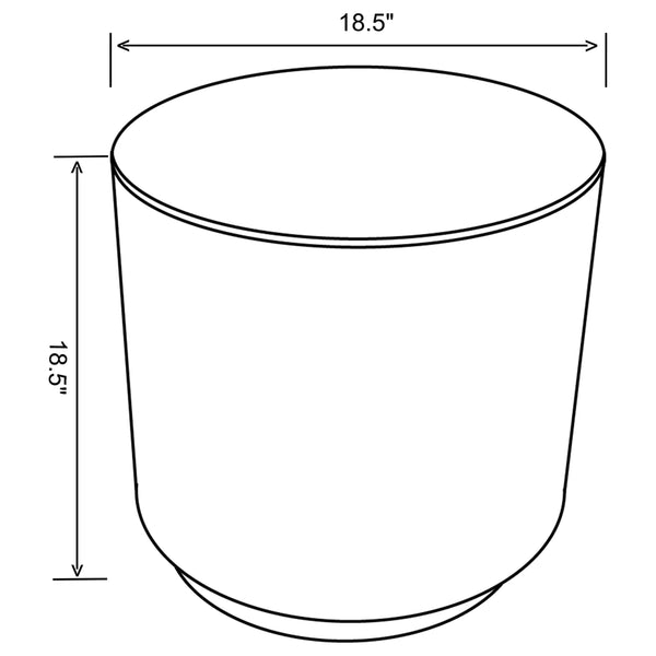 English Elm Keita Green Faux Sheepskin Ottoman with Wood-Grain Metal Base — Cozy Round Footstool, Durable Accent Seat (18.5") B062P299988
