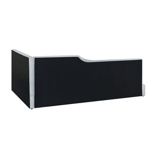 English Elm Twin L-Shaped Corduroy Daybed Upholstered Sofa Bed, Plush Cushioning, Stylish Beige Gray Design SF000188AAE