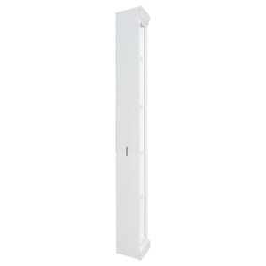 English Elm 83.4"Tall 5 Tier Corner Bookcase, Modern White Triangle Shelf Unit with Adjustable Shelves, Solid Wood Frame, Space-Saving Display for Living Room N751P191709K