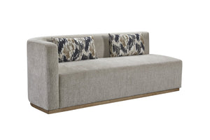 English Elm Sofa Royal Flax Chaise Loveseat Combo 2PC Beige Upholstered, Dacron Cushions, Sinuous Spring Comfort B2699S00098