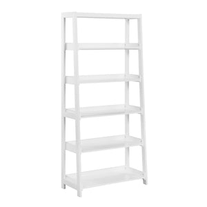 English Elm Modern Four Shelf Wooden Bookcase Vertical Storage Unit for Bedroom or Office White B011P460157
