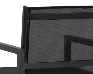 Sunpan Merano Barstool - Modern Aluminum Frame with Breathable Mesh Back for Stylish Comfort and Durability Black