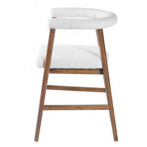 English Elm 24.5'' Seat Height Padded Counter Stools Curved Back Set of 2 for Kitchen Island Walnut N780P354190D