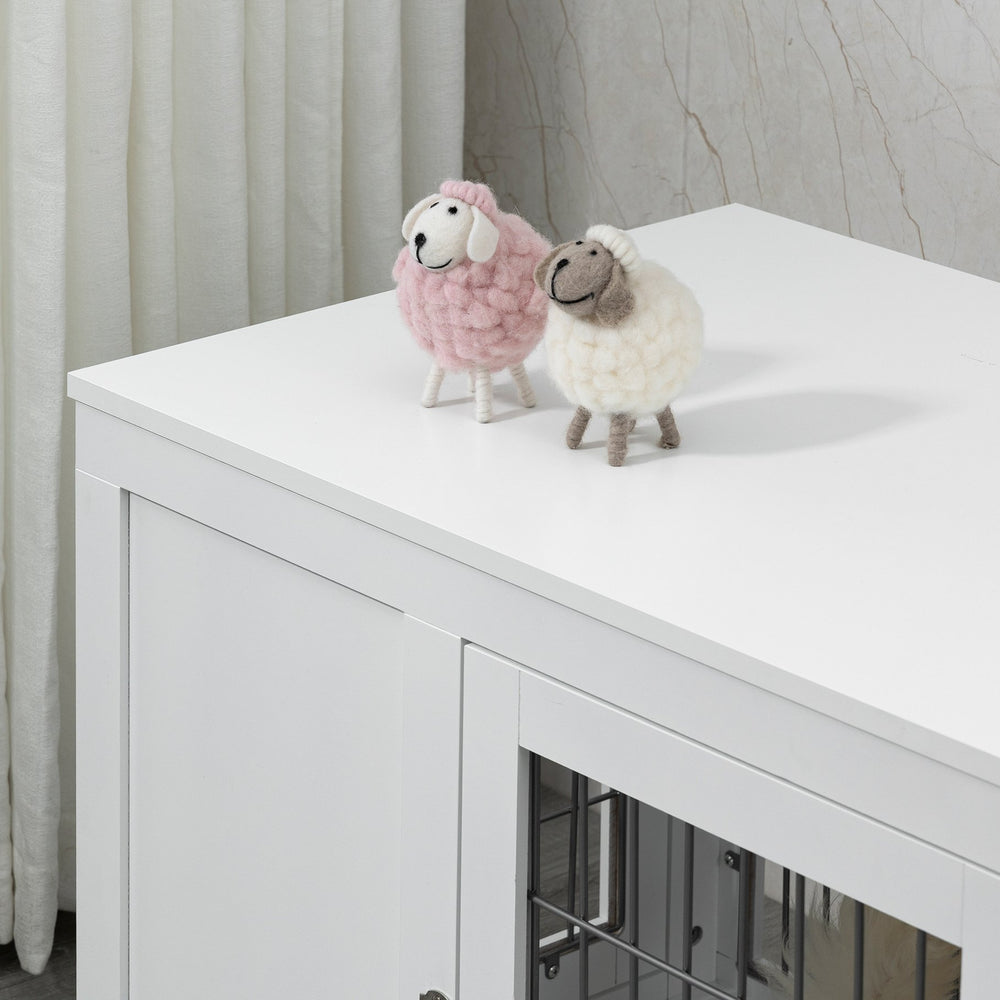 English Elm PawHut Plush Pet Couch Bed for Mini Dogs and Cats, Washable Removable Cushion, Waterproof Cover White W2225P229737