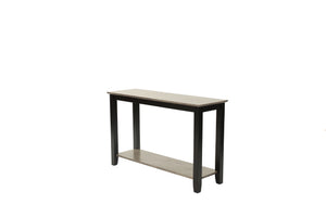 English Elm Modern Walnut Veneer Console Table with Open Shelf, Solid Rubberwood Legs, Sleek Living Room Accent Piece Black,Black+ Gray,Gray 20 L x 5 W x 51 H B011P396180