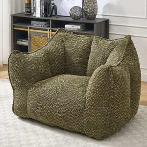 English Elm Sofa plush beanbag chair with superfiber cover and resilient foam filling for ultimate home comfort and relaxation Olive Green W1996P252266