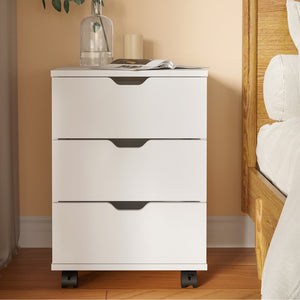 English Elm 3-drawer Rolling Wood File Cabinet with Locking Casters for Home Office Under Desk T3623P434196