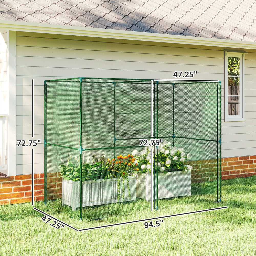 English Elm Plant Protector Walk-in Mesh Crop Cage Steel Frame Garden Enclosure Windproof T3971P440207